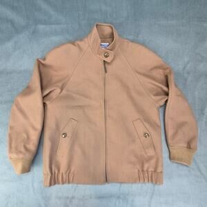 Pendelton 100% Wool Vintage Bomber Jacket Womens Camel Color Petite Medium